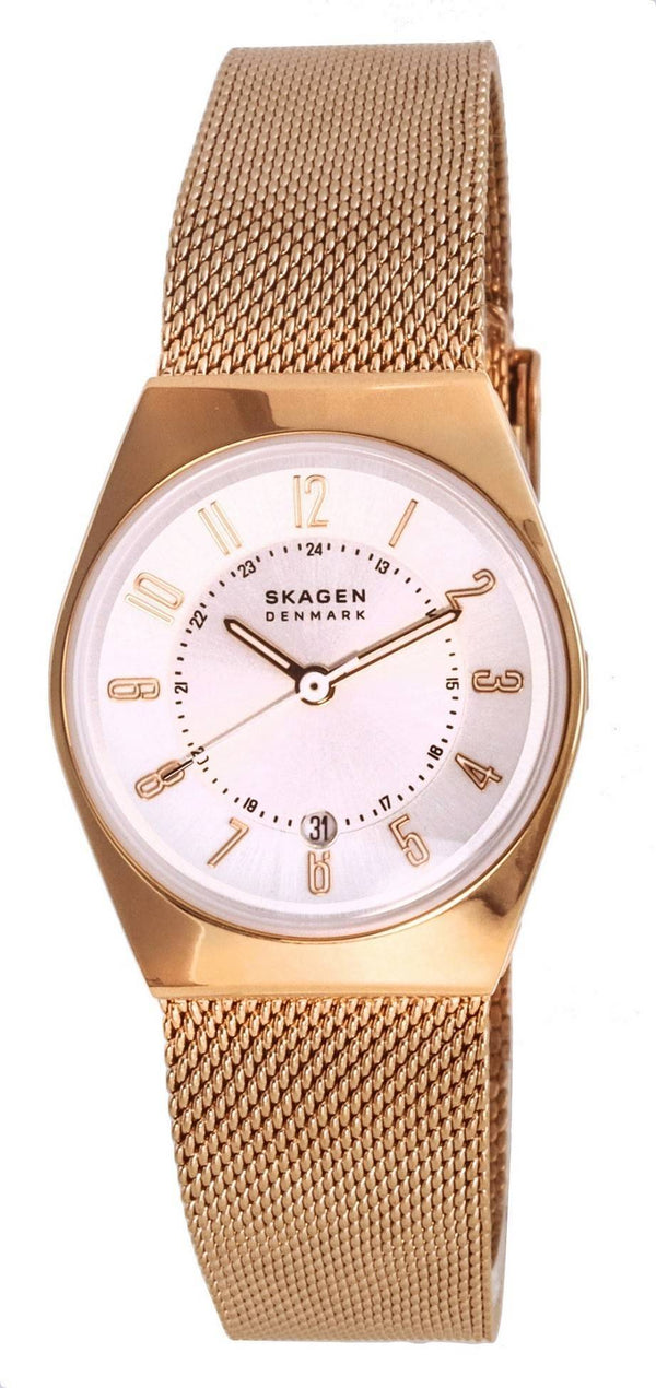 Skagen Grenen Lille Silver Dial Rose Gold Quartz SKW3035 Women's Watch