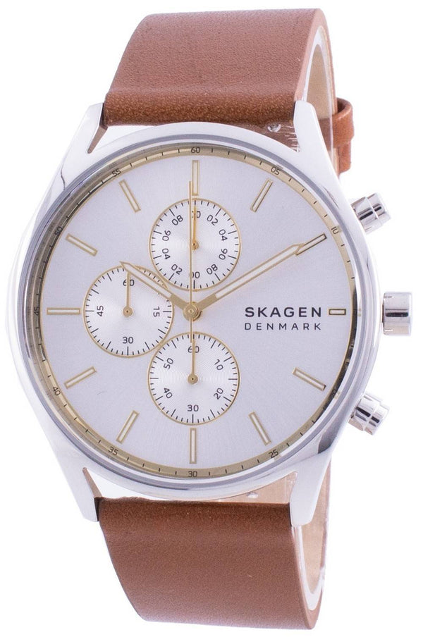 Skagen Holst Chronograph Silver Dial Quartz SKW6607 Men's Watch