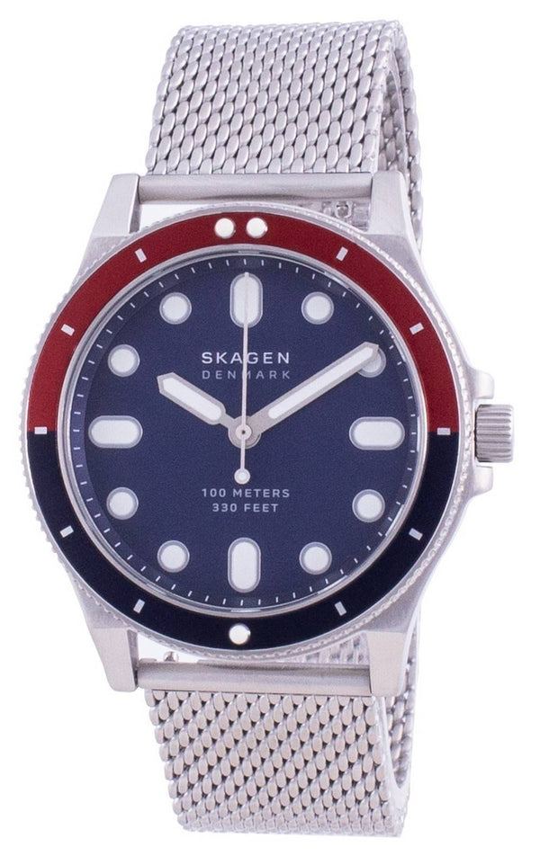 Skagen Fisk Blue Dial Stainless Steel Quartz SKW6668 100M Men's Watch
