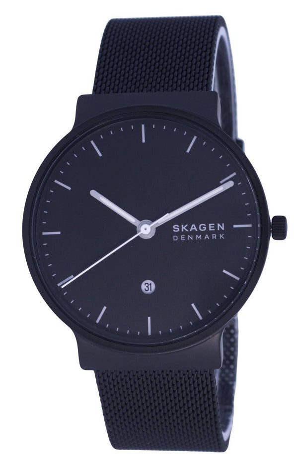 Skagen Ancher Stainless Steel Mesh Black Dial Quartz SKW6778 Men's Watch