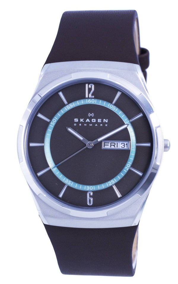 Skagen Melbye Leather Grey Dial Quartz SKW6785 Men's Watch