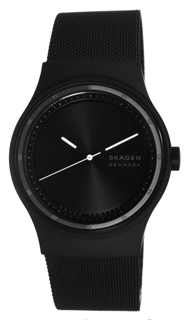 Skagen Sol Midnight Stainless Steel Mesh Black Dial Solar Powered SKW6793 Men's Watch