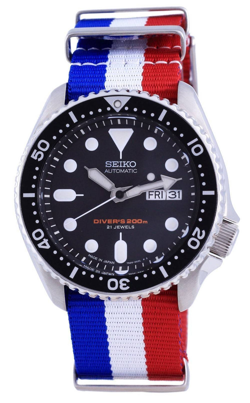 Seiko Automatic Diver's Japan Made Polyester SKX007J1-var-NATO25 200M Men's Watch