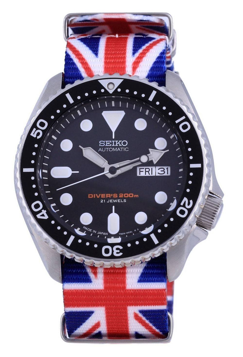 Seiko Automatic Diver's Japan Made Polyester SKX007J1-var-NATO28 200M Men's Watch