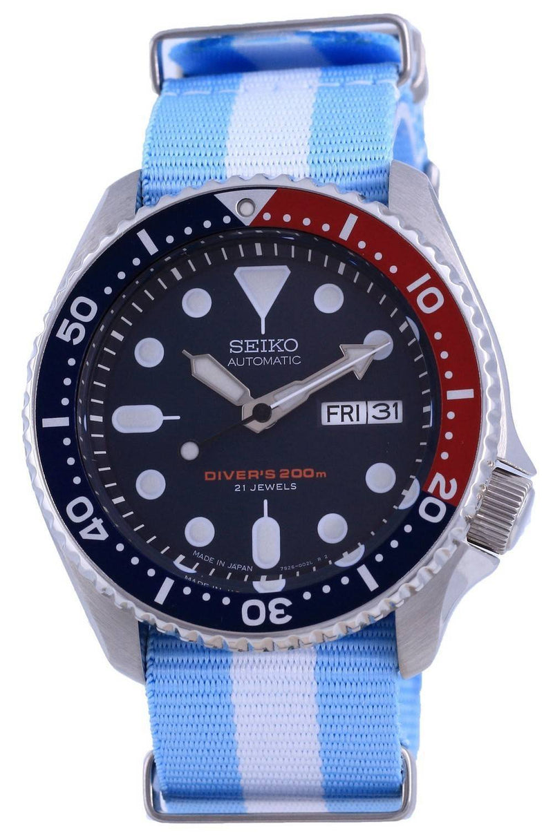 Seiko Automatic Diver's Polyester Japan Made SKX009J1-var-NATO24 200M Men's Watch