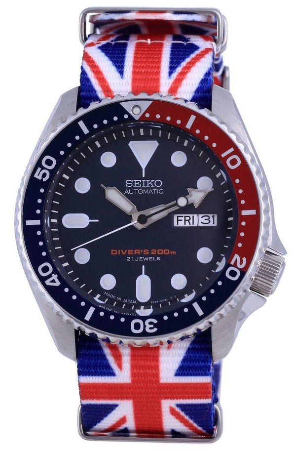 Seiko Automatic Diver's Polyester Japan Made SKX009J1-var-NATO28 200M Men's Watch