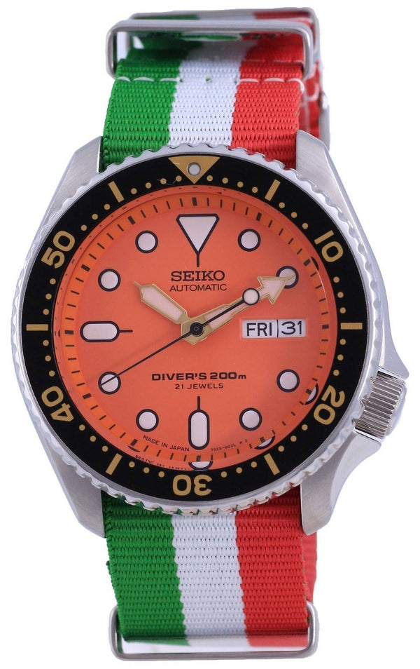 Seiko Automatic Diver's Japan Made Polyester SKX011J1-var-NATO23 200M Men's Watch