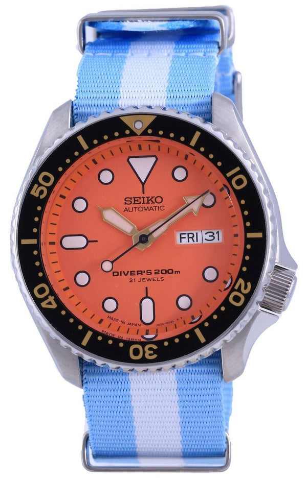 Seiko Automatic Diver's Japan Made Polyester SKX011J1-var-NATO24 200M Men's Watch