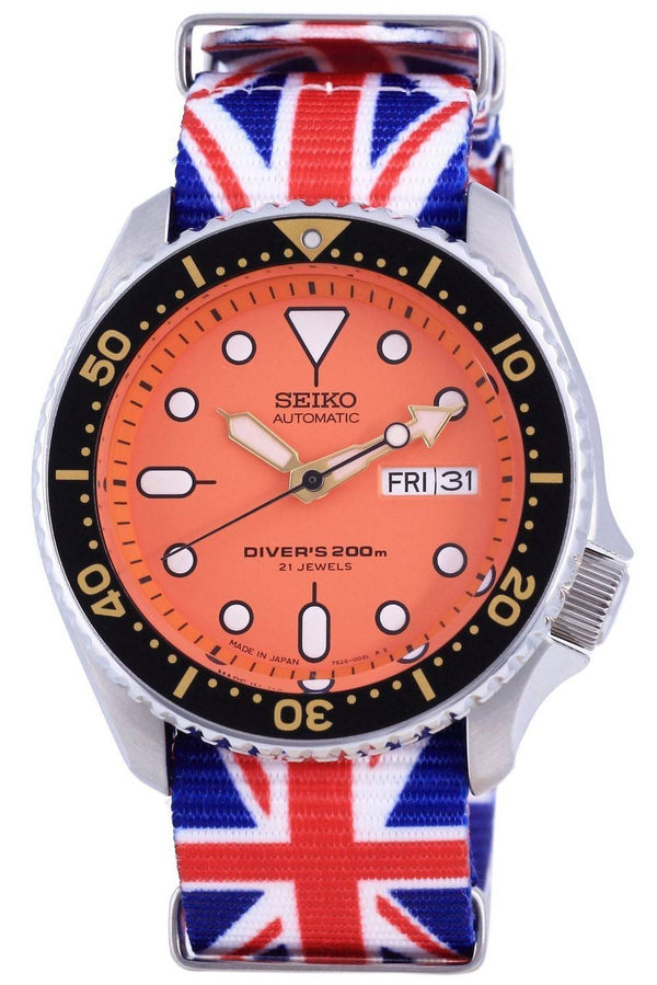 Seiko Automatic Diver's Japan Made Polyester SKX011J1-var-NATO28 200M Men's Watch