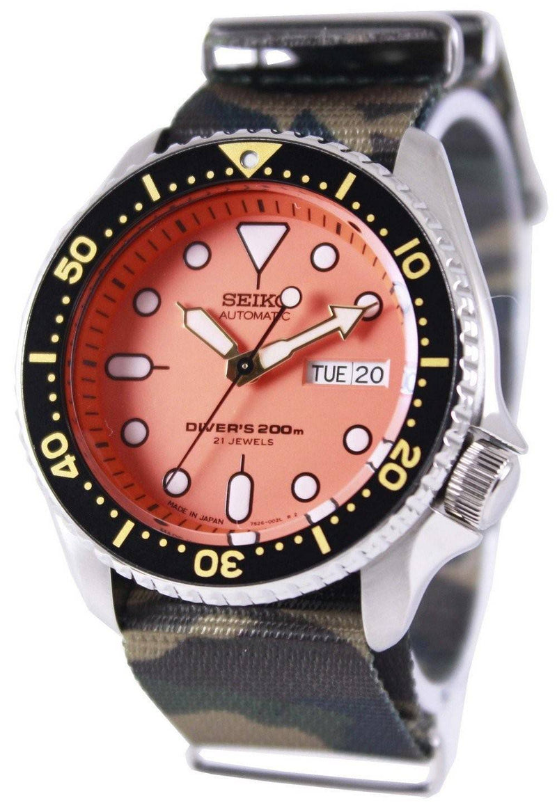 Seiko Automatic Diver's 200M Army NATO Strap SKX011J1-var-NATO5 Men's Watch
