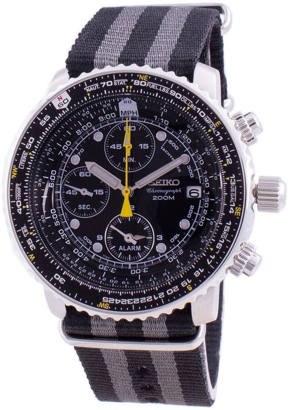 Seiko Pilot's Flight SNA411P1-VAR-NATO1 Quartz Chronograph 200M Men's Watch