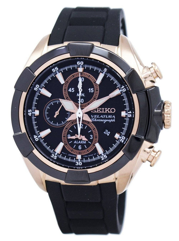 Seiko Velatura Chronograph Quartz Alarm SNAF60 SNAF60P1 SNAF60P Men's Watch