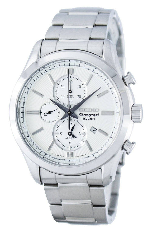 Seiko Chronograph Quartz Alarm SNAF63 SNAF63P1 SNAF63P Men's Watch