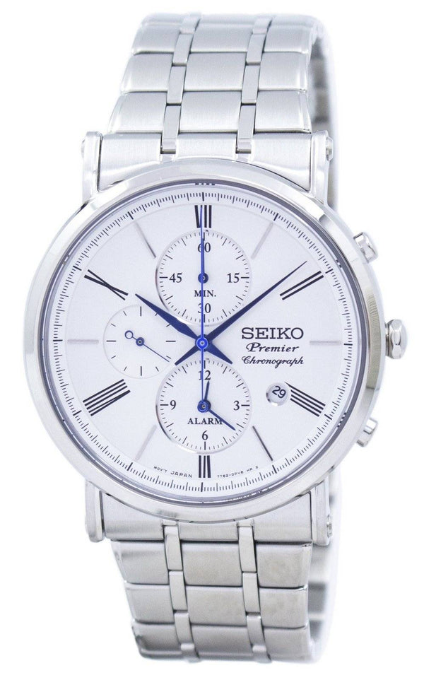 Seiko Premier Chronograph Alarm Quartz SNAF73 SNAF73P1 SNAF73P Men's Watch