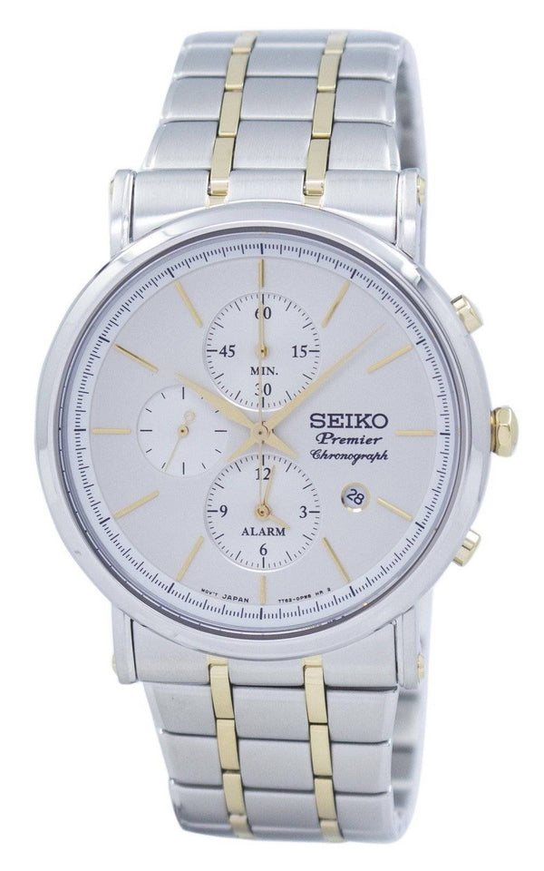 Seiko Premier Chronograph Quartz Alarm SNAF80 SNAF80P1 SNAF80P Men's Watch