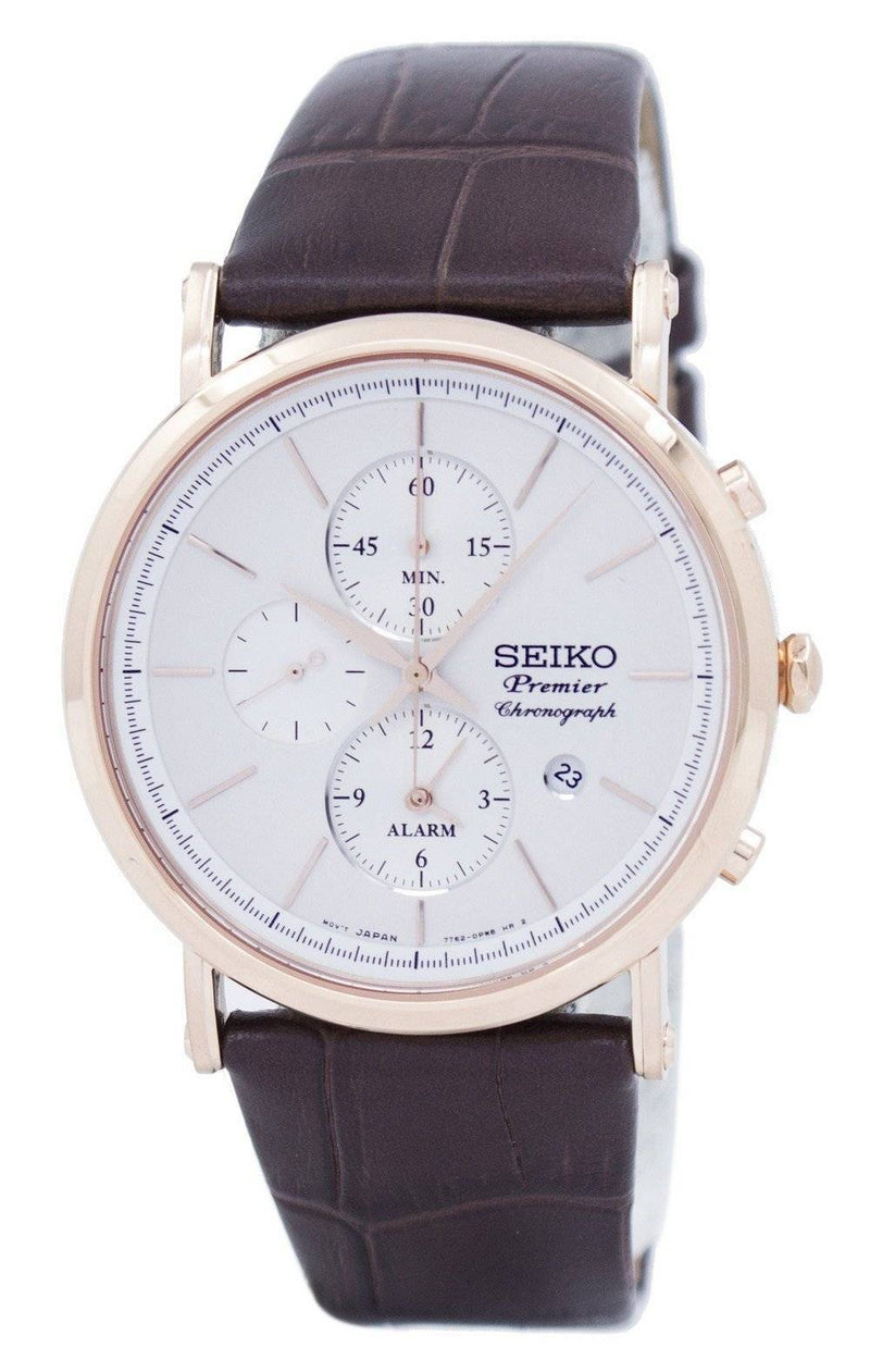 Seiko Premier Chronograph Quartz Alarm SNAF82 SNAF82P1 SNAF82P Men's Watch