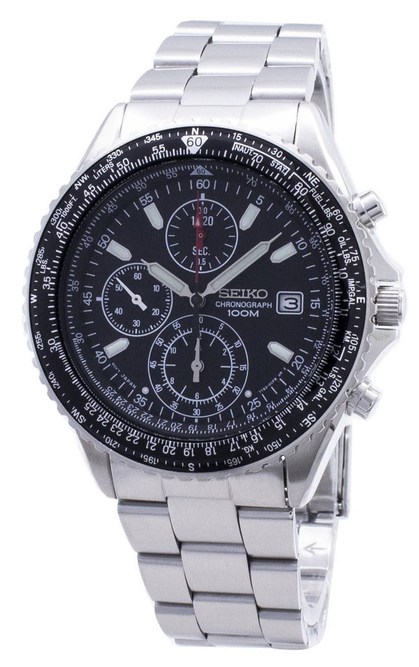 Seiko Flightmaster Pilot Slide Rule Chronograph SND253 SND253P1 SND253P Men's Watch