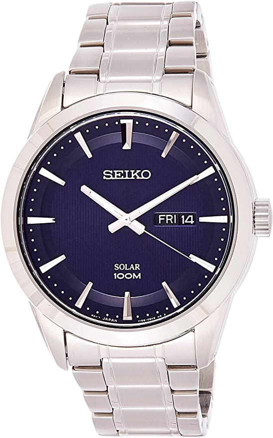 Seiko Solar Powered 100M SNE361 SNE361P1 SNE361P Men's Watch
