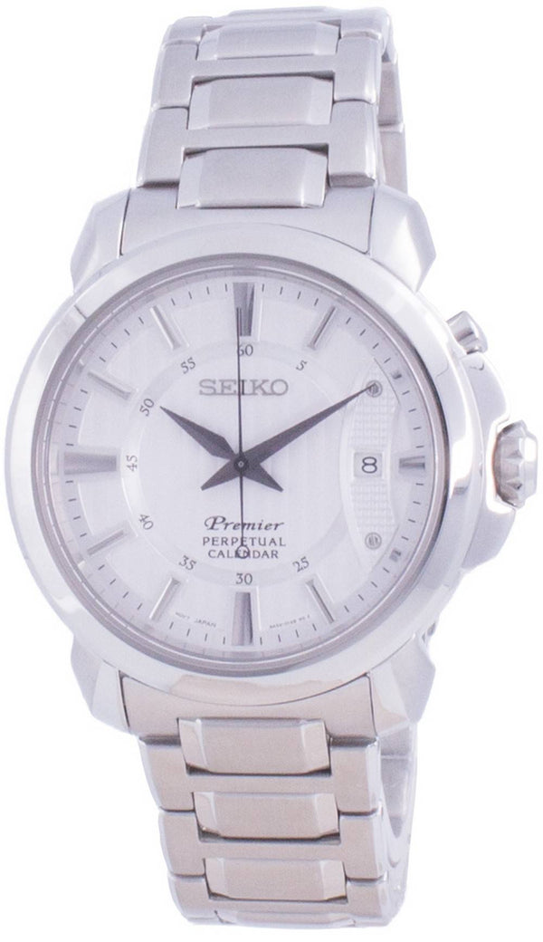 Seiko Premier Perpetual Calendar Quartz SNQ155 SNQ155P1 SNQ155P 100M Men's Watch