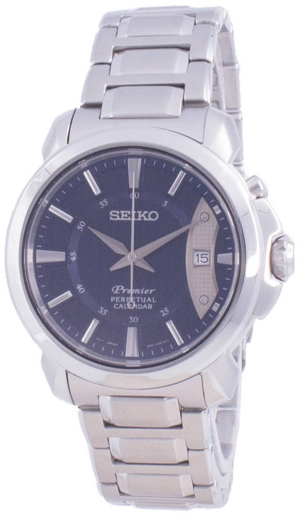 Seiko Premier Perpetual Calendar Quartz SNQ157 SNQ157P1 SNQ157P 100M Men's Watch