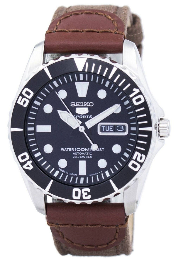 Seiko 5 Sports Automatic 23 Jewels Canvas Strap SNZF17J1-NS1 Men's Watch