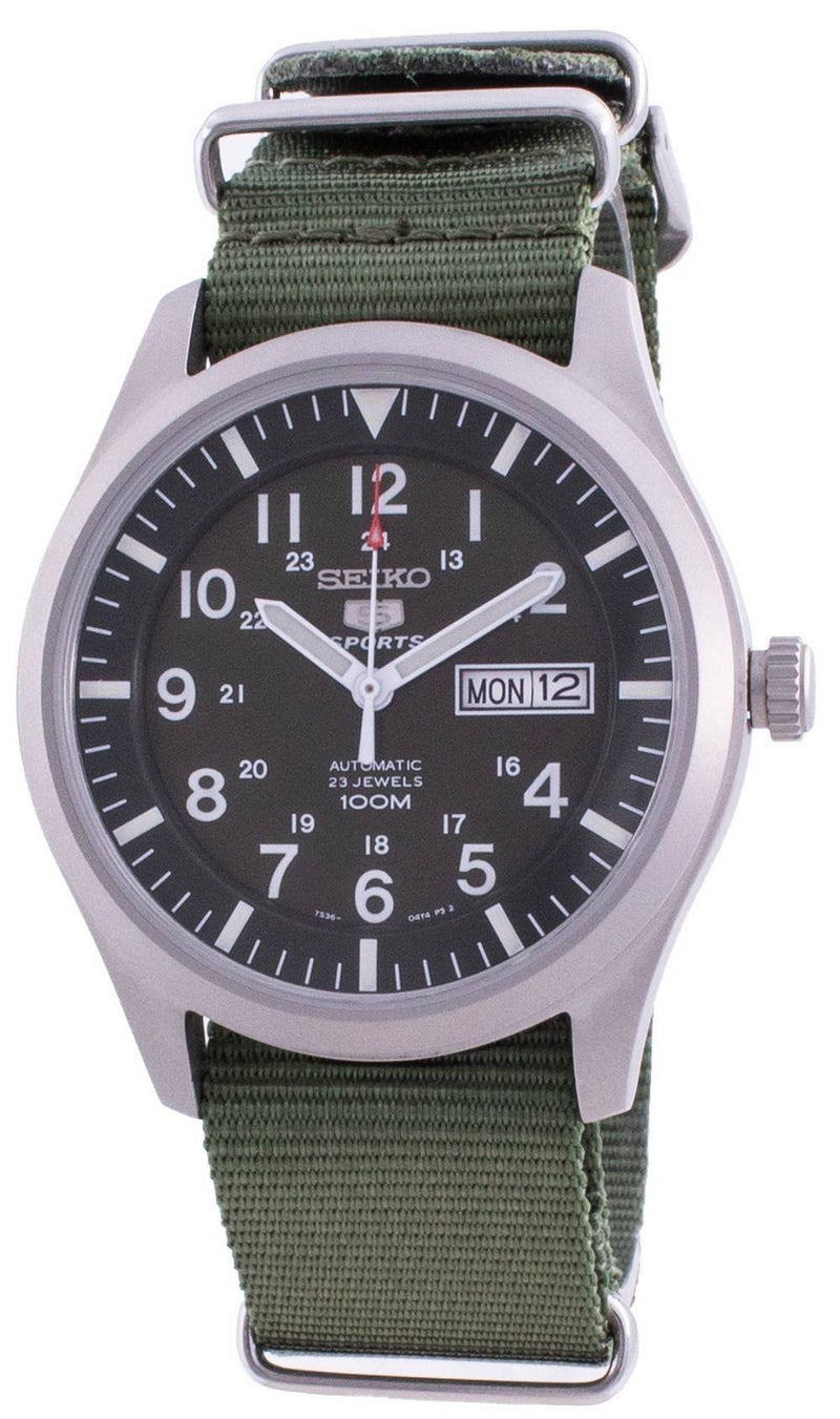 Seiko 5 Sports Military Automatic SNZG09K1-var-NATO9 100M Men's Watch