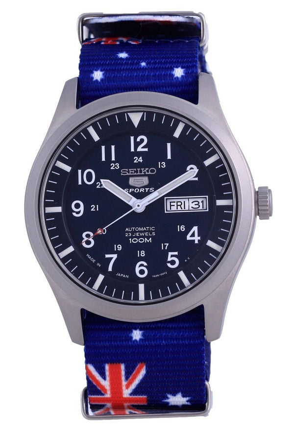 Seiko 5 Sports Automatic Polyester SNZG11J1-var-NATO30 100M Men's Watch