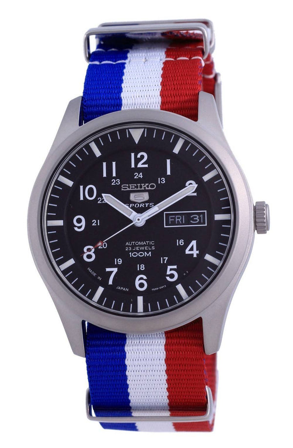 Seiko 5 Sports Automatic Polyester SNZG15J1-var-NATO25 100M Men's Watch