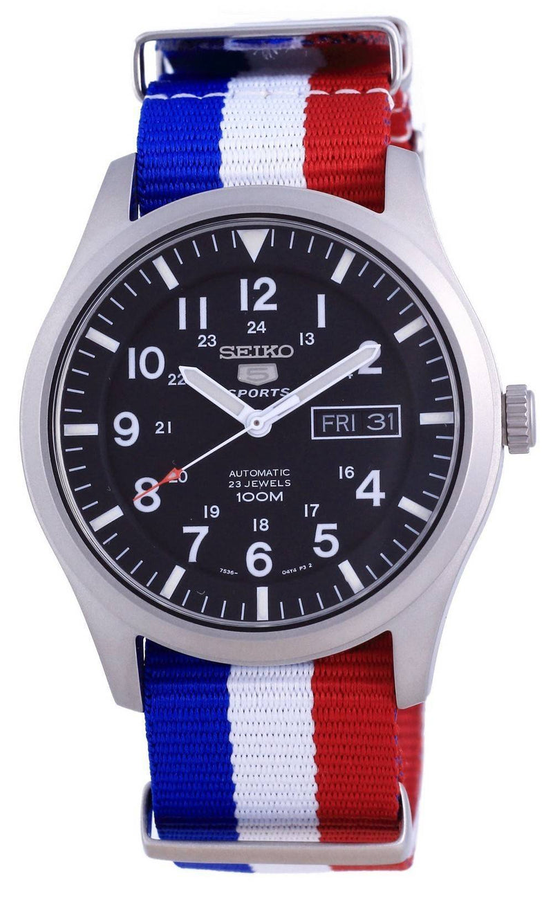 Seiko 5 Sports Automatic Polyester SNZG15K1-var-NATO25 100M Men’s Watch