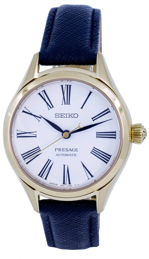 Seiko Presage Leather White Dial Automatic SPB234 SPB234J1 SPB234J Women's Watch