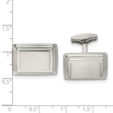 Chisel Stainless Steel Brushed and Polished Rectangle Cufflinks