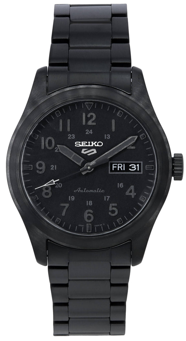 Seiko 5 Sports Stealth Black Dial Automatic SRPJ09 SRPJ09K1 SRPJ09K 100M Men's Watch