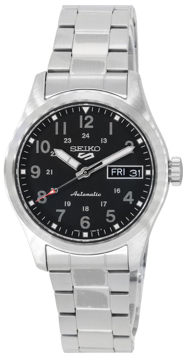 Seiko 5 Sports In The Metal Midfield Black Dial Automatic SRPJ81K1 100M Men's Watch