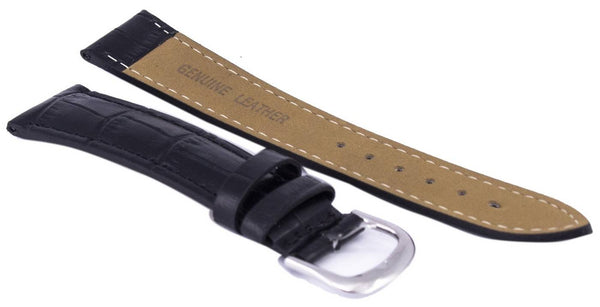 Black Ratio Brand Leather Strap 18mm