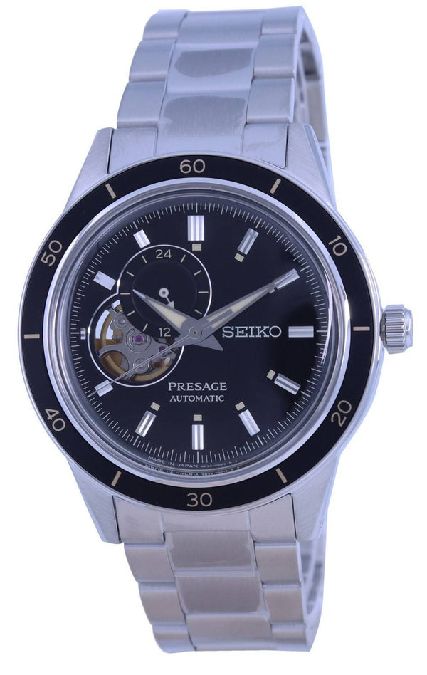 Seiko Presage Style 60's Open Heart Black Dial Automatic SSA425 SSA425J1 SSA425J Men's Watch