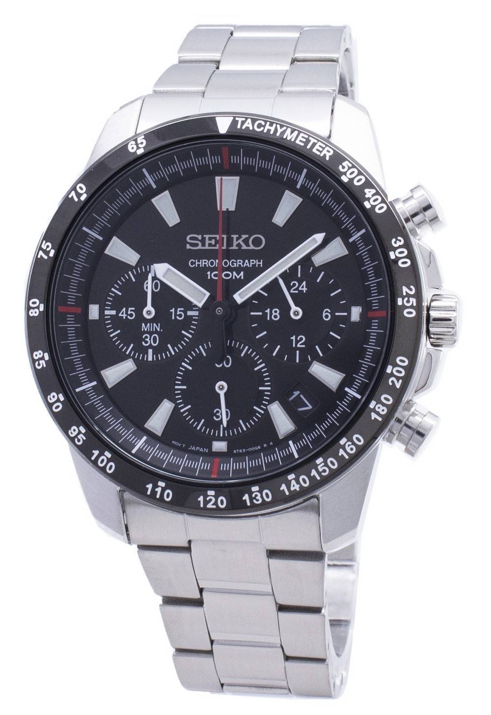 ス*キ様 SEIKO クロノグラフ 腕時計 ブラックSSB031P1 100m防 Seiko Neo Sports Chronograph SSB031 SSB031P1 SSB031P Men's Watch