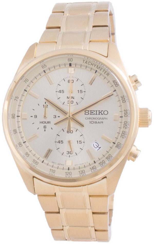 Seiko Chronograph Quartz SSB382 SSB382P1 SSB382P 100M Men's Watch