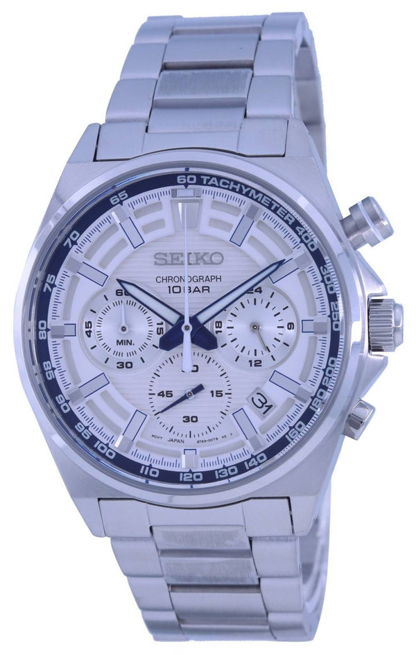 Seiko 140th Anniversary Limited Edition Dress Chronograph Quartz SSB395 SSB395P1 SSB395P 100M Men's Watch