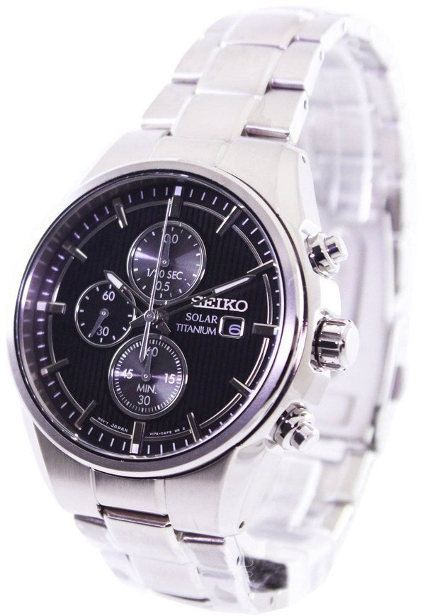 Seiko Solar Titanium Chronograph SSC367 SSC367P1 SSC367P Men's Watch