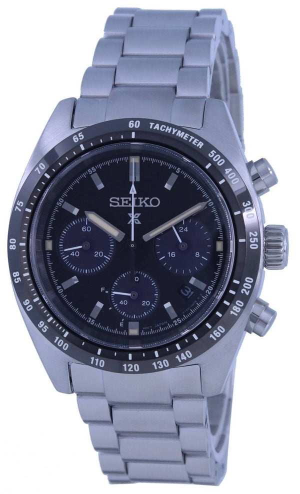 Seiko Prospex Speedtimer Chronograph Solar Black Dial SSC819 SSC819P1 SSC819P 100M Men's Watch