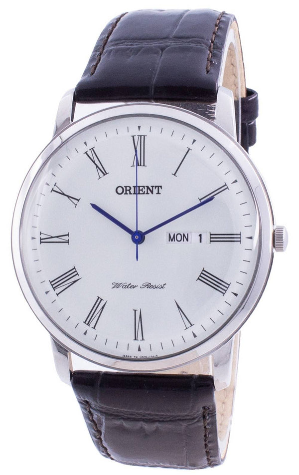 Orient White Dial Black Leather Quartz SUG1R009W6 Men's Watch