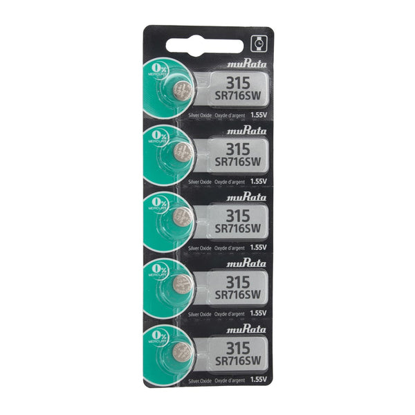 Pkg/5 Type 315 SONY-MuRata Watch Battery Tear Strip