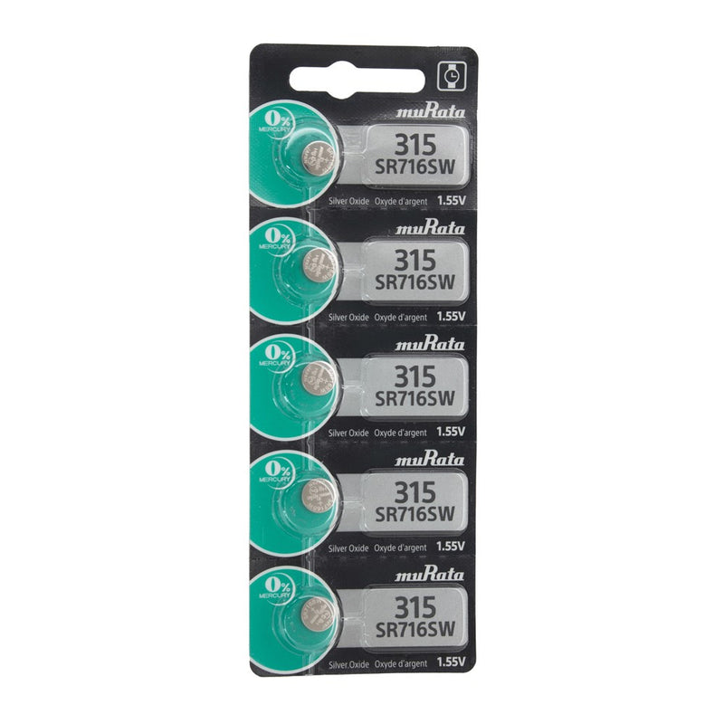 Pkg/5 Type 315 SONY-MuRata Watch Battery Tear Strip