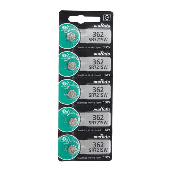 Pkg/5 Type 362 MuRata Watch Battery Tear Strip