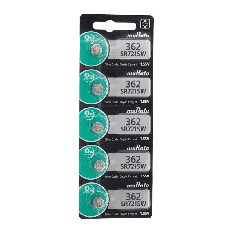 Pkg/5 Type 362 MuRata Watch Battery Tear Strip