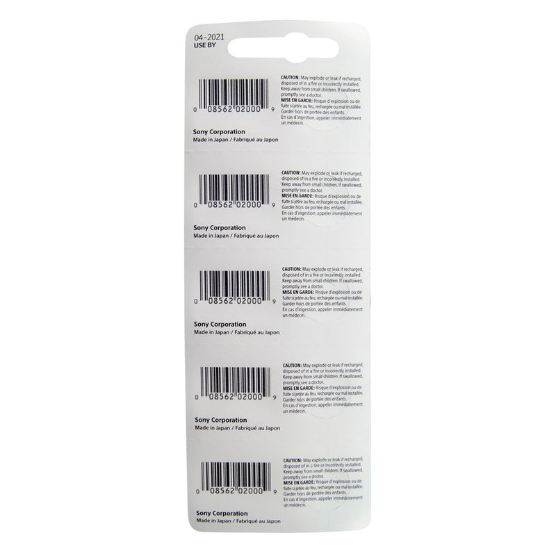 Pkg/5 Type 386/301 SONY-MuRata Watch Battery Tear Strip