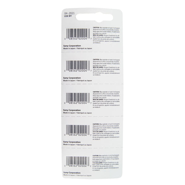 Pkg/5 Type 391/381 MuRata Watch Battery Tear Strip