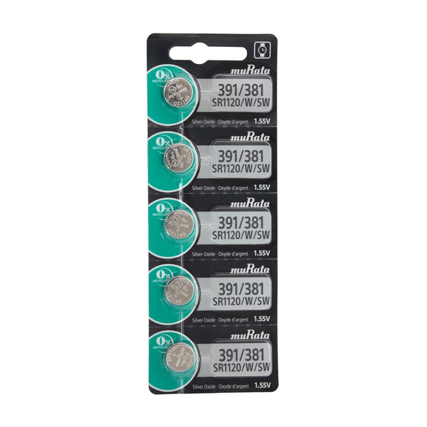Pkg/5 Type 391/381 MuRata Watch Battery Tear Strip