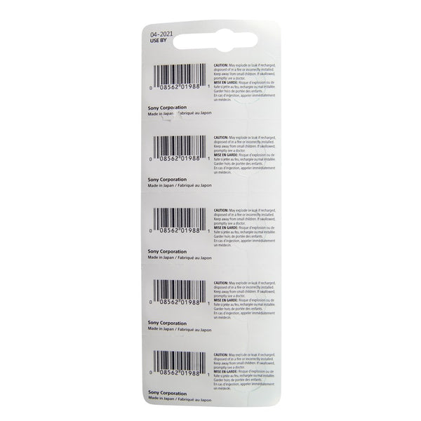 Pkg/5 Type 393/309 SONY-MuRata Watch Battery Tear Strip