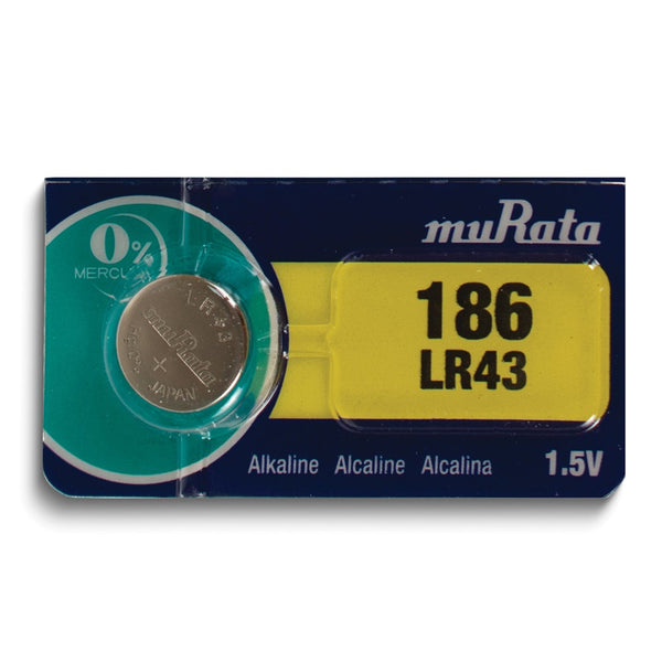 Pkg/5 Type LR43 MuRata Alkaline Battery Tear Strip